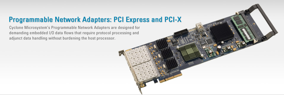 Programmable Network Adapters: PCI Express and PCI-X 